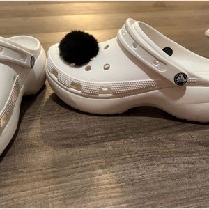 Lightly Worn Platform Crocs ( can come with Charms)